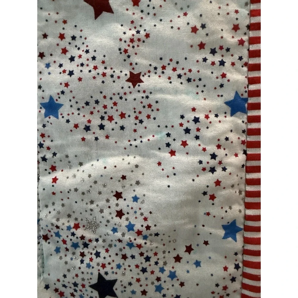 40in x 29in Dr. Seuss Cat in the Hat Patchwork Quilt Red/White/Blue Star Theme